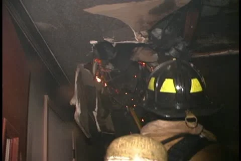Fire overhall pike pole hose team Video stock 10895054