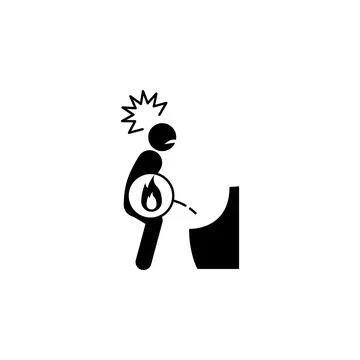 Fire, pain, pee icon. Element of human pain icon for mobile concept and web apps Stock Illustration