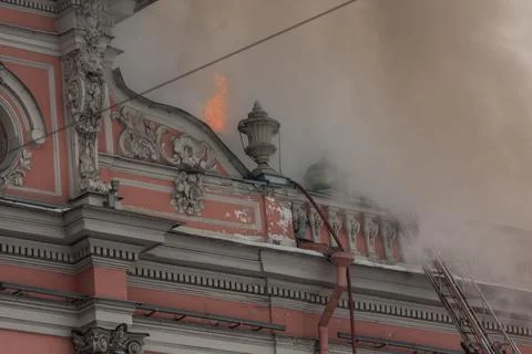 Fire in the palace Stock Photos