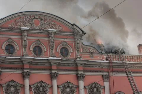 Fire in the palace Stock Photos