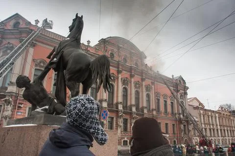 Fire in the palace Stock Photos