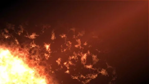 Fire Particle Explosion Animation | Realistic Flame and Ember Motion Stock Footage 340223939