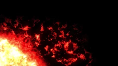 Fire Particle Explosion Animation | Realistic Flame and Ember Motion Stock Footage 340223940