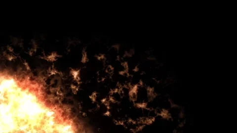 Fire Particle Explosion Animation | Realistic Flame and Ember Motion Stock Footage 340223941