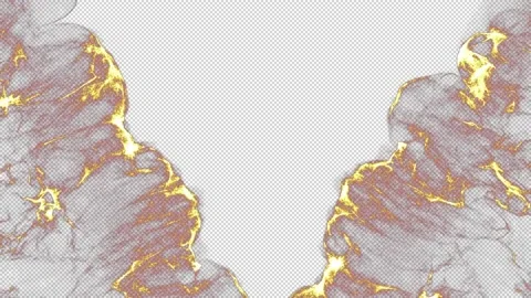 Fire particle shockwave blowing transition reveal isolated on alpha background Stock Footage 237676437