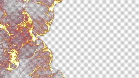 Fire particle shockwave blowing transition reveal isolated on alpha background Stock Footage 237676496