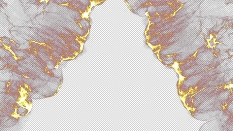 Fire particle shockwave blowing transition reveal isolated on alpha background Stock Footage 237676516