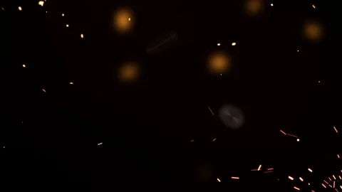 Fire particles in air. Stock Footage 91869568