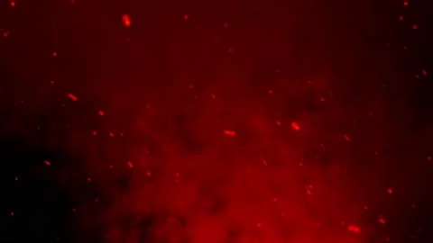 Fire particles on a black background Stock Footage 169051386