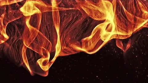 Fire Particles Curtain Abstract Background Stock Footage 194743080