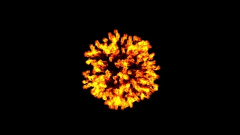 Fire particles explosion effect. Video stock 126887211