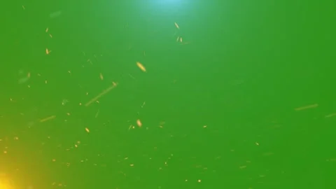 Fire Particles Green Screen VFX Overlay Realistic Flame Effects Video Stock Footage 322161437