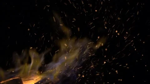 Fire particles, towards the sky. Video stock 202318542