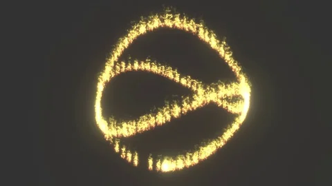 Fire Path on Black Background Stock Footage 95847683