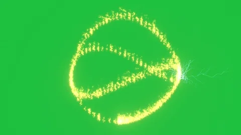 Fire Path on Green Screen: Matte Video stock 95848855
