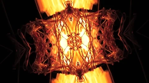 Fire pattern in action Stock Footage 64574966