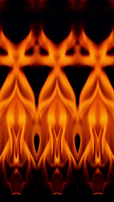 Fire pattern - burning ornament Stock Footage 259983602