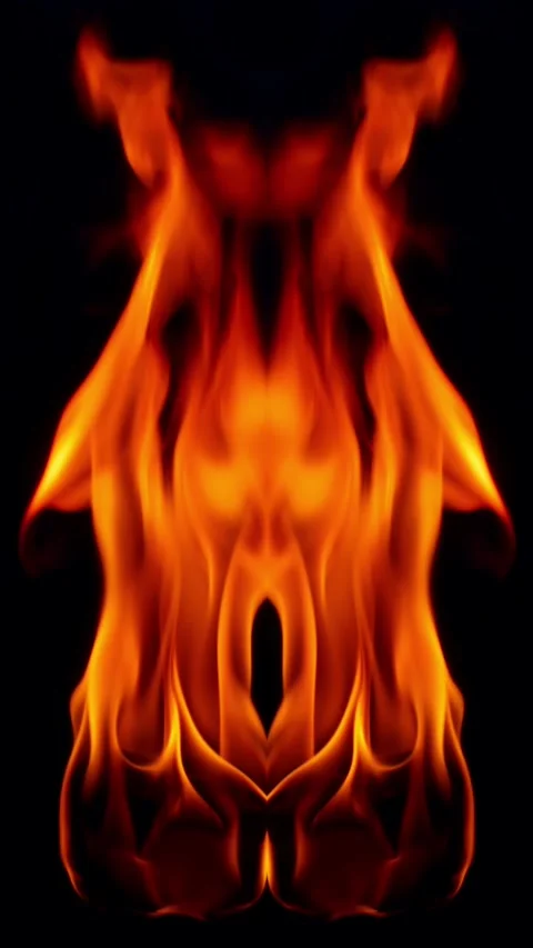 Fire pattern - burning ornament Stock Footage 260569967