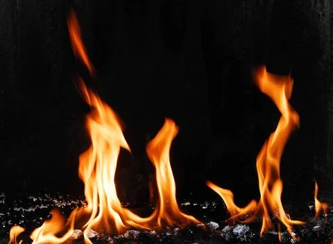 Fire pattern created by burnings candles looking as some ghosts are dancin... Stock Photos