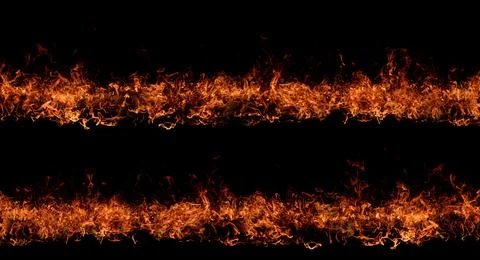Fire pattern. Fire dramatic flame energy in a row. Fire glowing blaze backgro Stock Photos