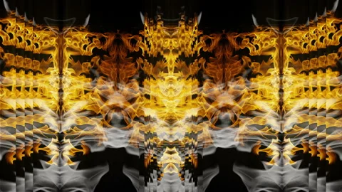 Fire Pattern Flame Video Art burning wall Motion Background VJ Loop Stock Footage 145001469