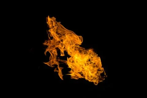 Fire patterns. Flames on a black background. Fiery patterns. Burning flame. B 스톡 사진