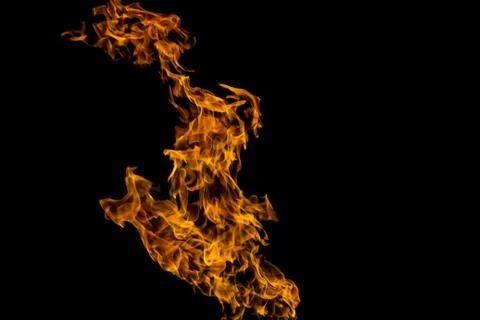 Fire patterns. Flames on a black background. Fiery patterns. Burning flame. B 스톡 사진