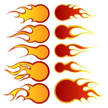 Fire patterns set Illustrazione stock
