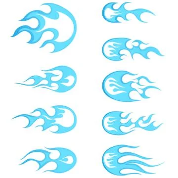 Fire patterns set Illustrazione stock