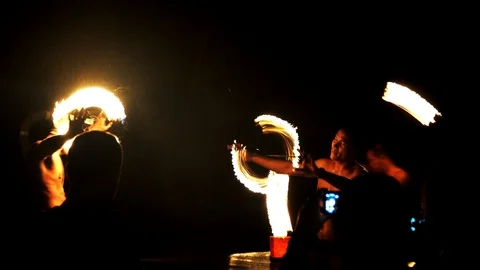 Fire Performance in Awesome 4K Stock Footage 89114610