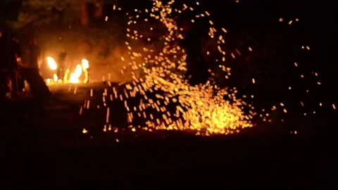 Fire Performance in Czech Republic 3 Vídeo Stock 132125146