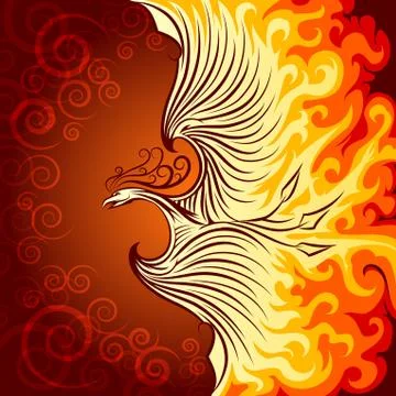 Fire Phoenix Stock Illustration