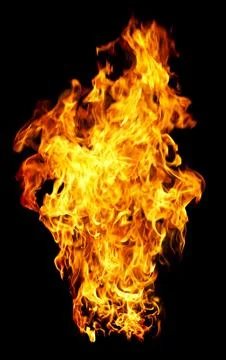Fire photo on a black background Stock Illustration