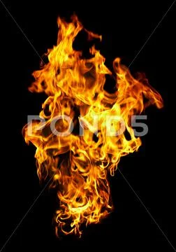 Fire photo on a black background Stock Illustration