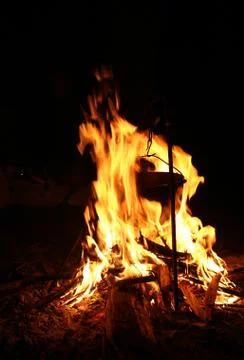 Fire photo on a black background Stock Photos