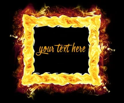 Fire Photo Frame Stock Illustration