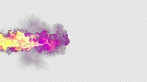 Fire With Pink Smoke Stock Footage 169737302