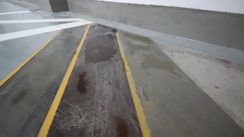 Fire pipeline in underground garage Stock Footage 166791558