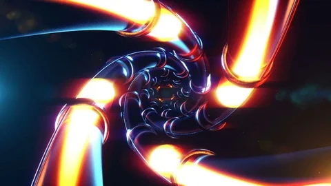 Fire Pipes - Professional VJ Background Loop Video stock 80296366