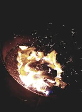 Fire pit bbq Foto stock