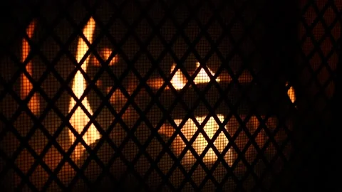 Fire pit in a cozy Mexican inspired restaurant Stock Footage 203898504