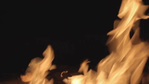 Fire Pit Flames CU Stock Footage 115469407