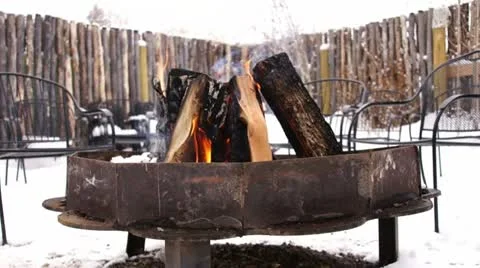 Fire Pit Stock Footage 18011063