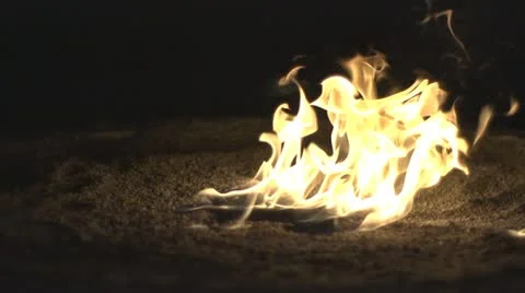 Fire Pit Stock Footage 22104338