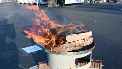 Fire pit Stock Footage 166968572