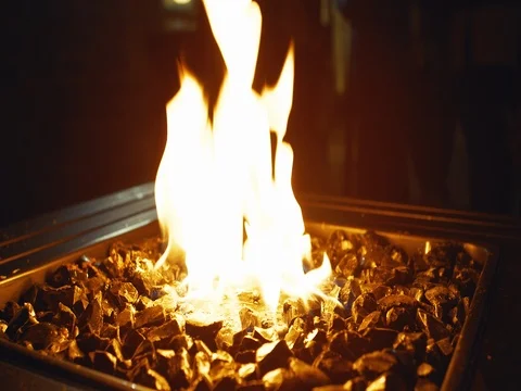 Fire Pit &amp; Marshmallow Sticks Stock Footage 83707301
