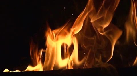Fire Pit - Slow-Motion Clip 1 (Extreme Close Up) Video stock 39456993