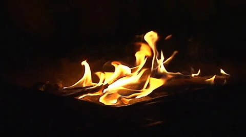 Fire Pit - Slow-Motion Clip 3 (Medium / Close Up) Video stock 39457028