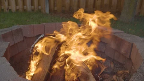 Fire Pit Slow Motion Stock Footage