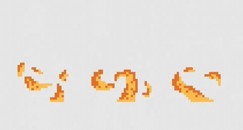 Fire pixel art animation Stock Footage 337642966